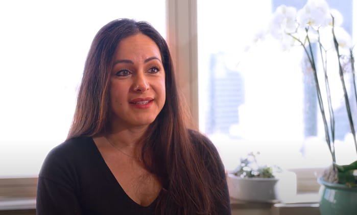 Female patient describing her experience with Dr. Samadian, dentist in San Francisco